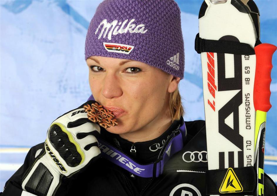 Maria Riesch - Poziranje za v spominske albume