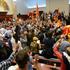 Vdor protestnikov v makedonski parlament