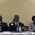 Glavni posrednik in nekdanji sekretar Združenih narodov Kofi Annan govori na nov
