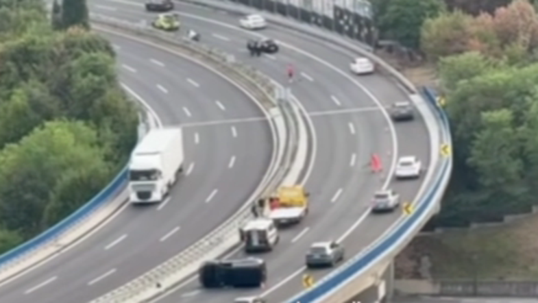 Prometna nesreča na viaduktu pri Reki