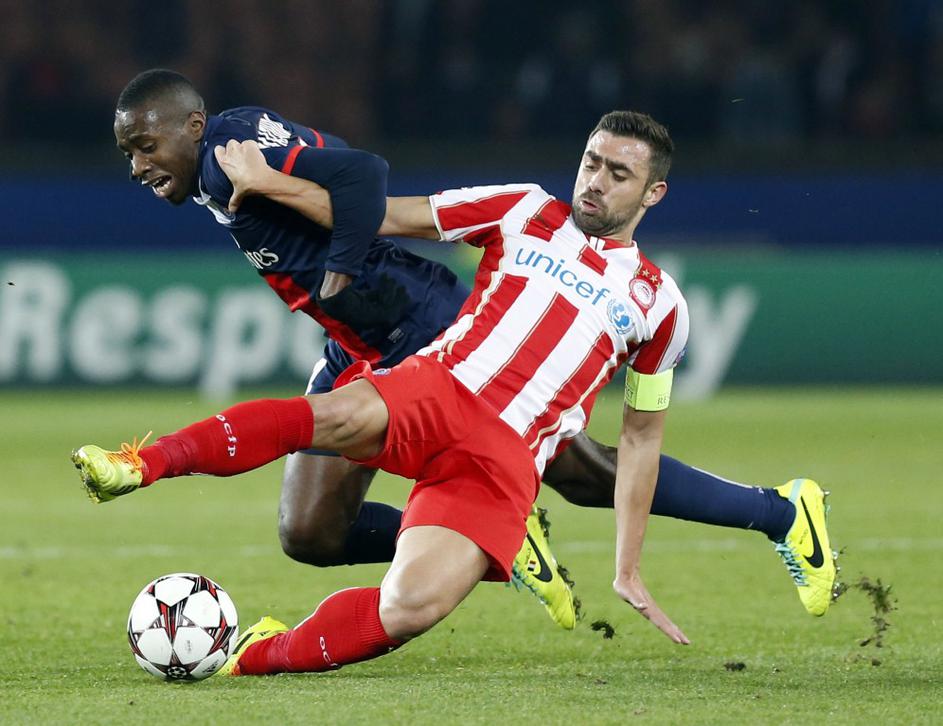 PSG Paris Saint-Germain Olympiakos Olympiacos Liga prvakov Matuidi Maniatis