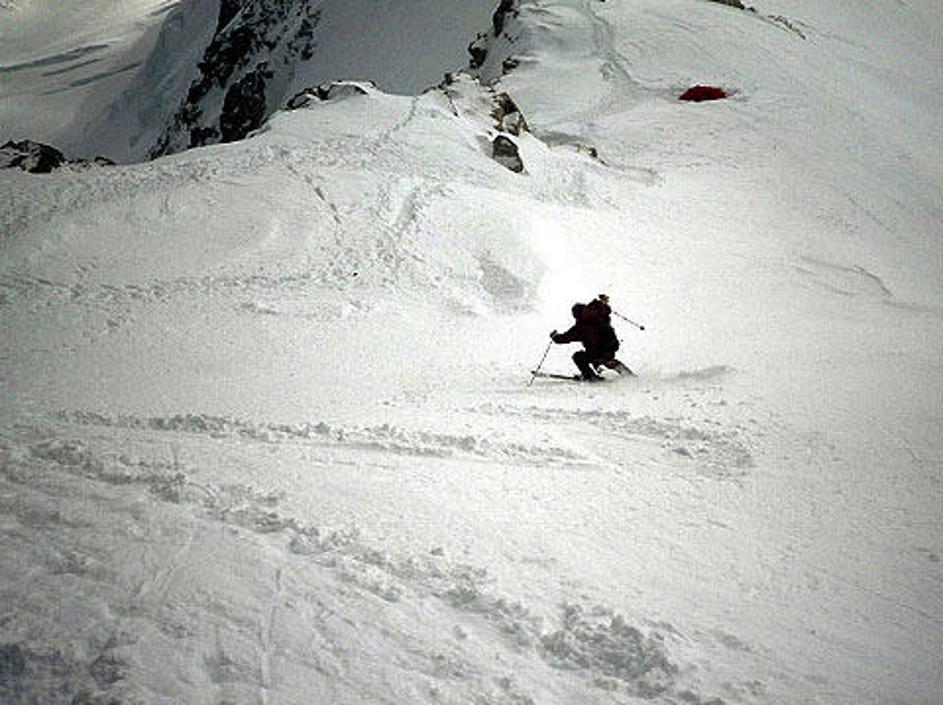 In 2004, the extreme skier skied down the highest peak in North America.
