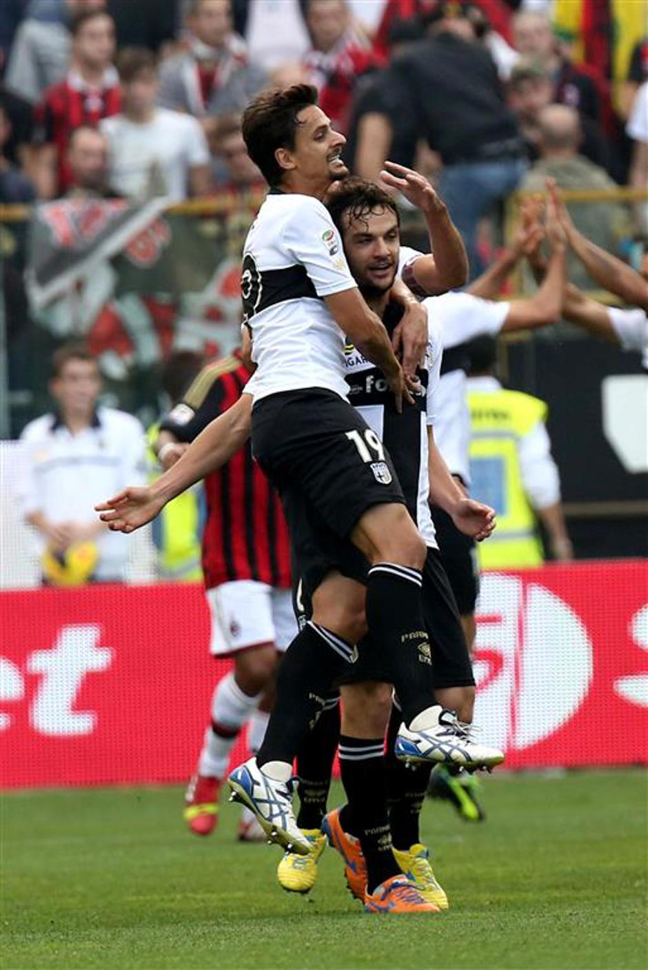 Parma AC Milan Serie A Italija liga prvenstvo Parolo | Avtor: EPA
