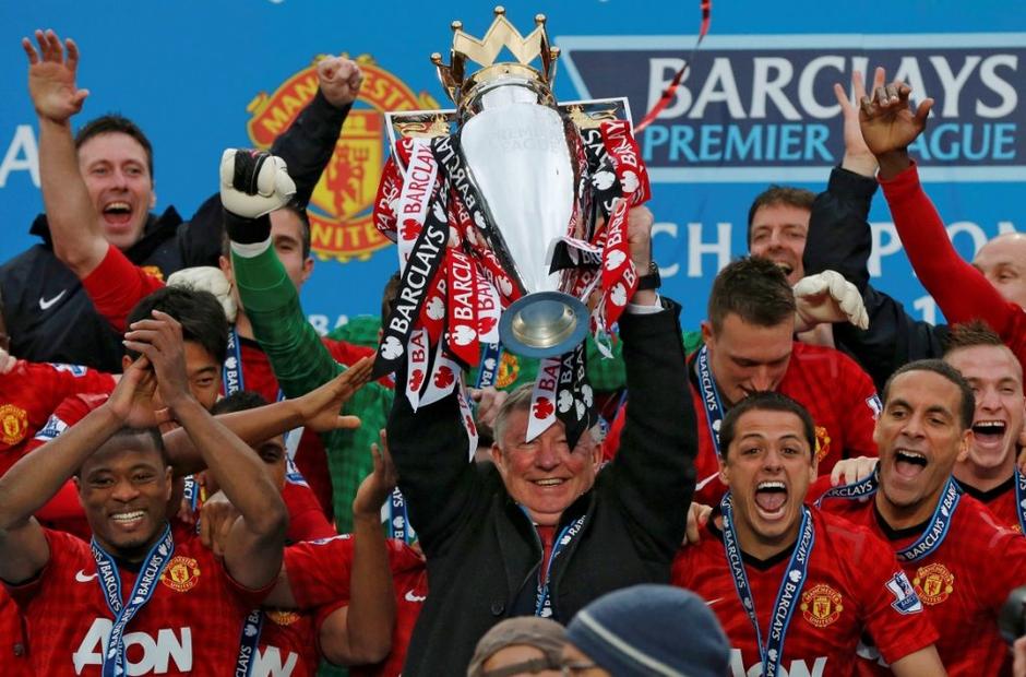 Ferguson Evra Hernandez Ferdinand Manchester United Swansea City Premier League  | Avtor: Reuters