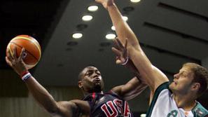 Proti Američanom je Slovenija v prvi četrtini celo vodila za pet točk. (Foto: Re