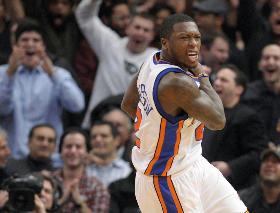 Nate Robinson se je veselil tretje zaporedne zmage New Yorka. (Foto: Reuters)