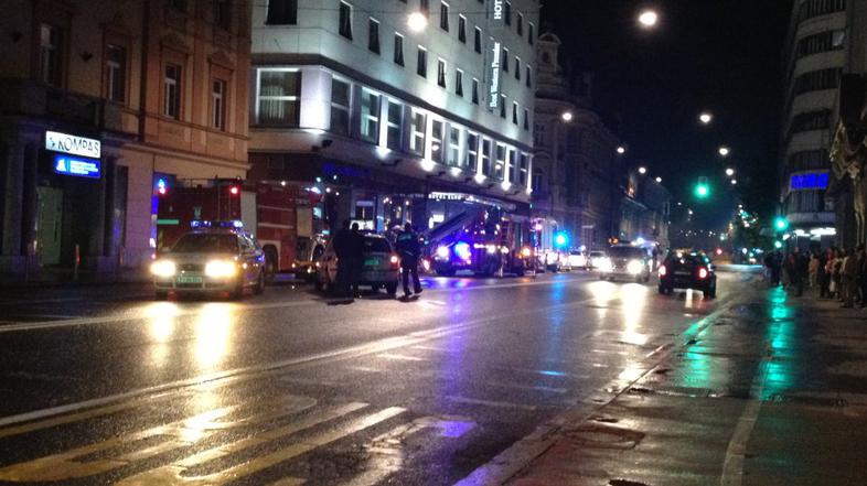 Požar v hotelu Slon