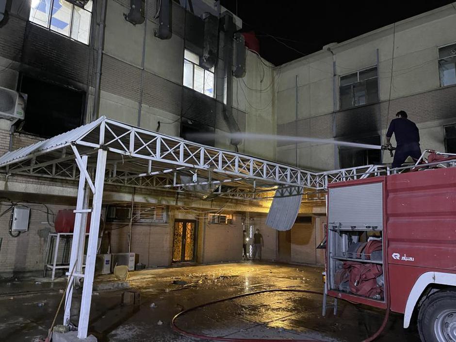 Požar v covid bolnišnici v Bagdadu | Avtor: Epa