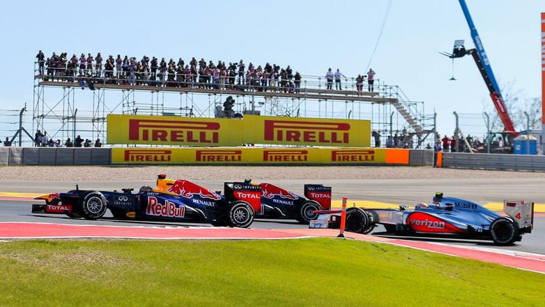 VN ZDA Austin formula 1 dirka Vettel Hamilton Webber Red Bull McLaren