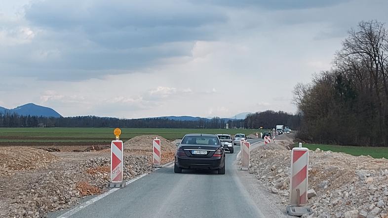 Kranj-Medvode, magistralna cesta, obnova, zastoj