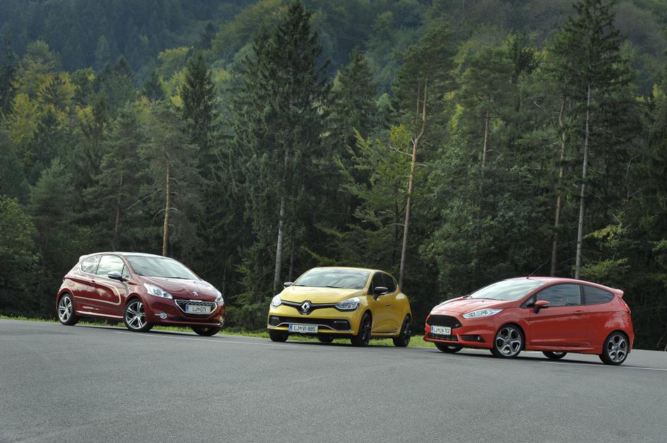 Renault clio RS, Peugeot 208 GTi, Ford fiesta ST