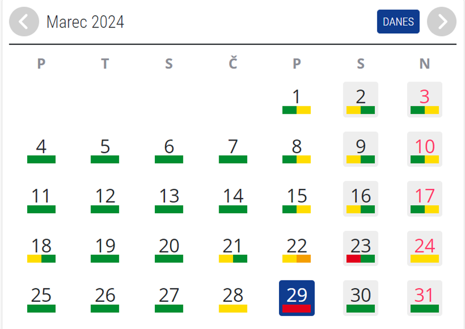 Prometni koledar | Avtor: PIC