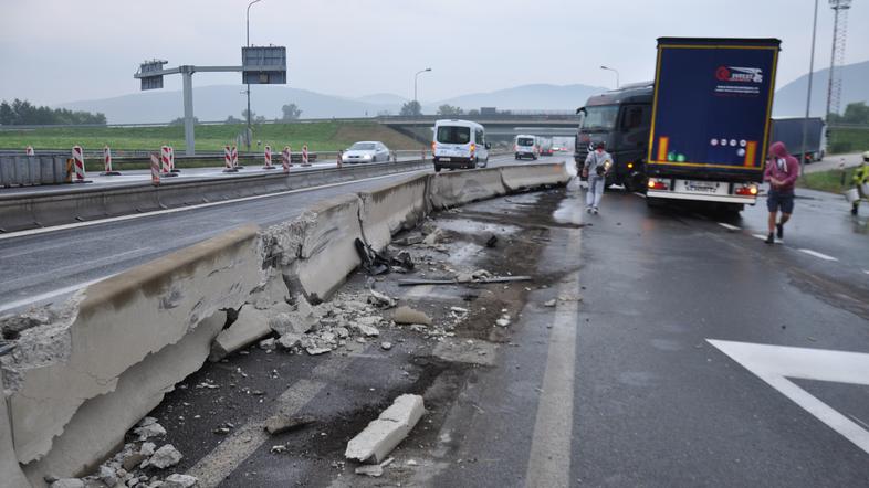prometne nesreča tovornjak avtocesta