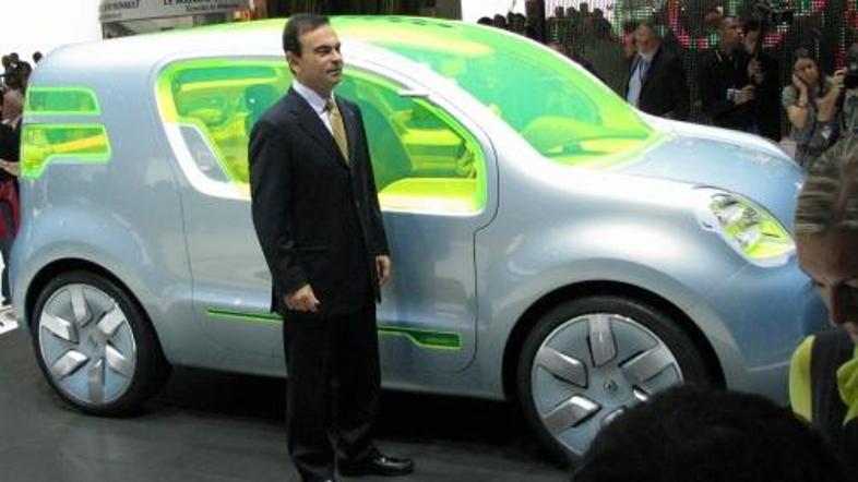 Prihodnost je v elektriki, pravi Ghosn, prvi mož Renaulta, ki kljub težkim časom