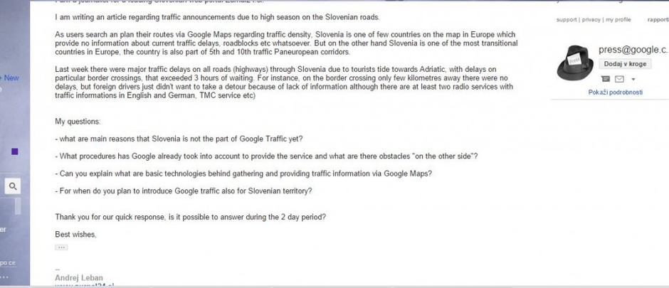 Google mail | Avtor: zurnal24.si