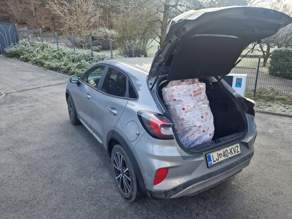 Prevoz božičnega drevesa v ford pumi