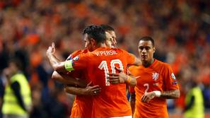Van Persie Nizozemska Latvija kvalifikacije za Euro 2016