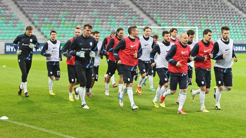 slovenska nogometna reprezentanca trening stožice