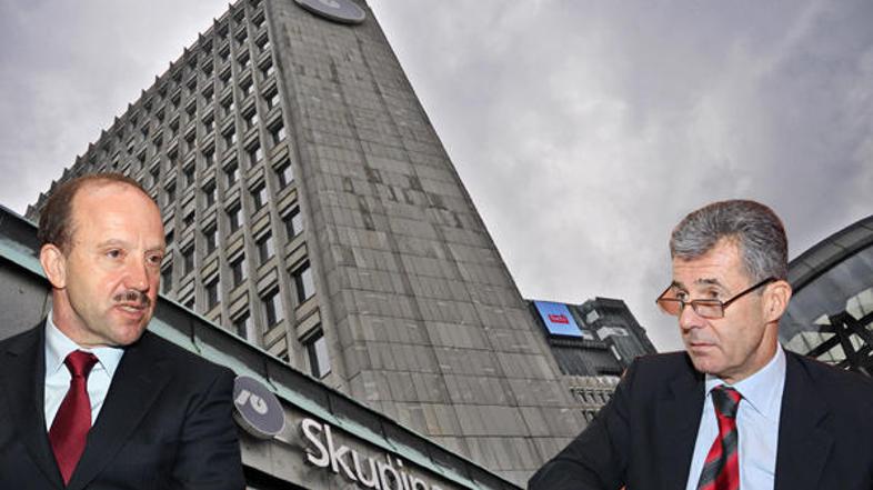 Če bi Aljoša Tomaž (levo) prišel na čelo NLB, bi se lastninjenje Kolektorja, ki 