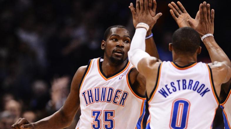 Durant Westbrook Oklahoma City Thunder Los Angeles Lakers liga NBA