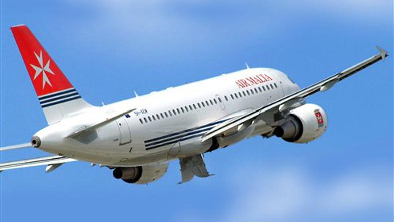 Letalo malteške letalske družbe Air Malta.
