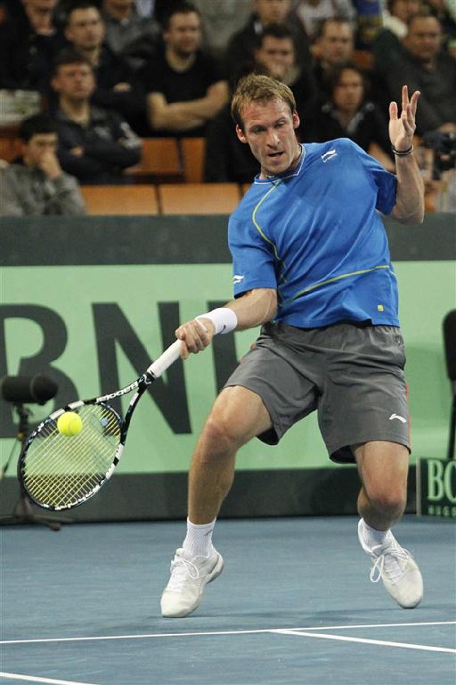 Žemlja Poljska Slovenija Davisov pokal Vroclav | Avtor: EPA