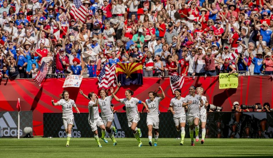 Veselje Američank po zadetku na svetovnem prvenstvu žensk