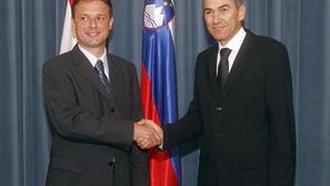 Janša in Jandroković sta podprla nadaljnje delo mešanih komisij glede meje na mo