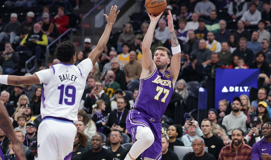 Izjemno! Prvi Dončićev trojni dvojček za Lakers z več kot 40. točkami