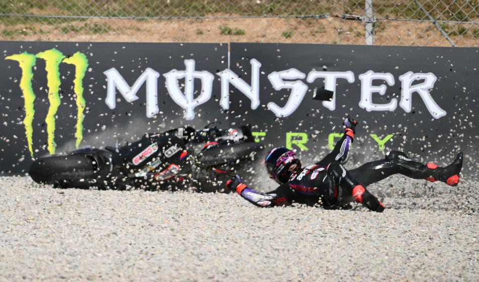 Huda napaka Martina v boju za naslov, Alex Marquez zablestel na domačih tleh