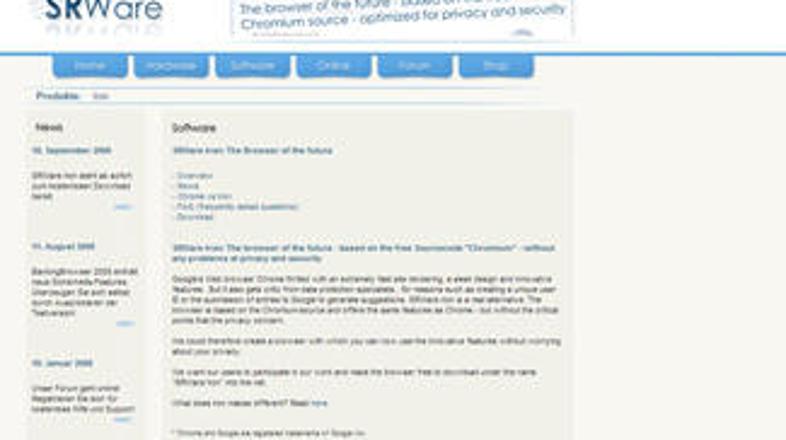 SRWare Iron si lahko na svoj računalnik naložite brezplačno.