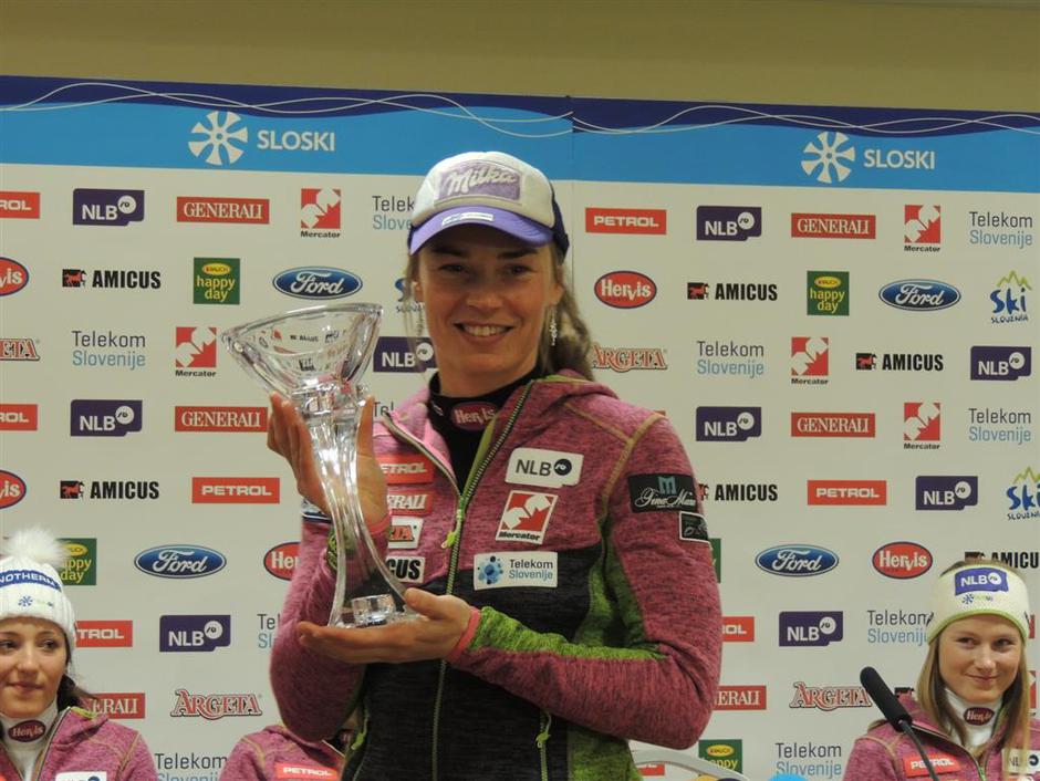 Tina Maze Zlata lisica novinarska konferenca | Avtor: Simon Maljevac