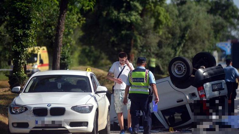 Prometna nesreča, v kateri je umrl 38-letni policist
