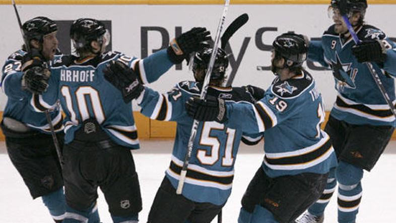 Morski psi so se takole veselili zmage po podaljšku.