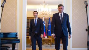Matej Tonin in Borut Pahor