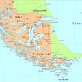 zemljevid Čile Argentina