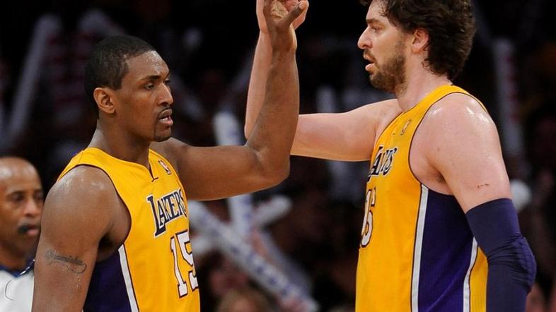 Metta World Peace Artest Gasol Los Angeles Lakers Denver Nuggets NBA končnica pr