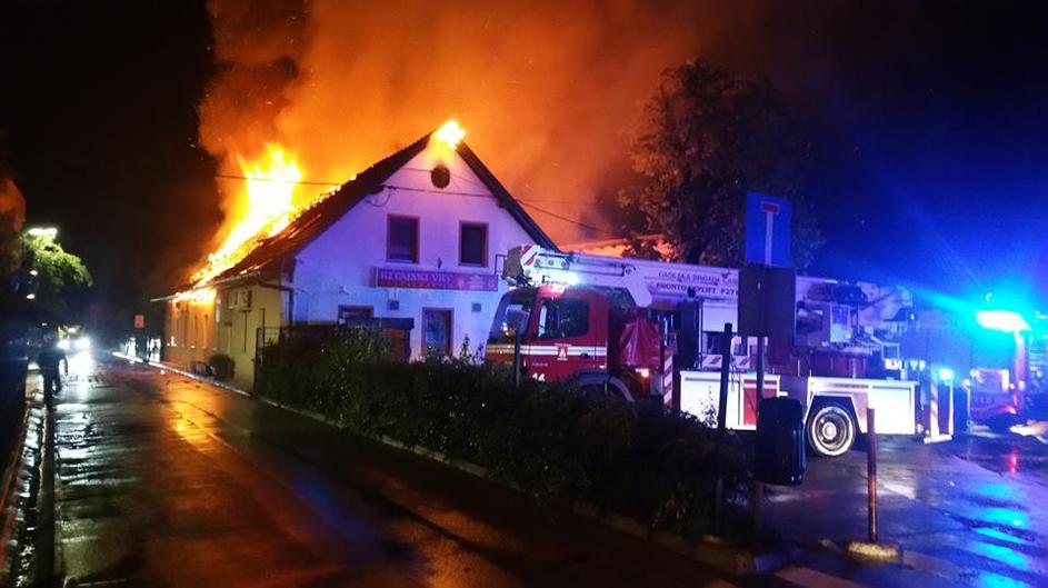 Požar kitajske restavracije v Dravljah