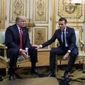Donald Trump in Emmanuel Macron