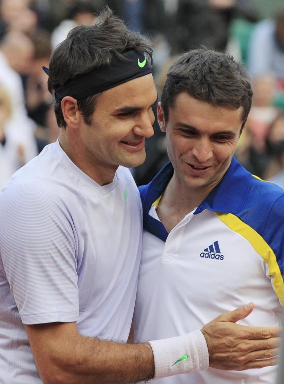 Roger Federer Giles Simon OP Francije Roland Garros osmina finala | Avtor: Reuters