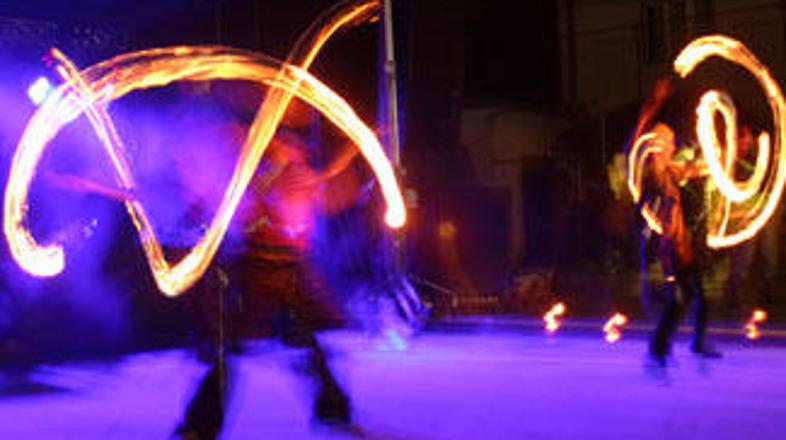 Ognjeni spektakel Čarobnega gledališča Saltimbanko je navdušil obiskovalce.