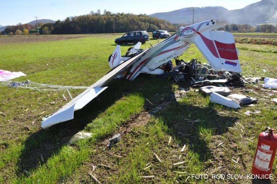 Nesreča ultralahkega letala | Avtor: PGD Slovenske Konjice