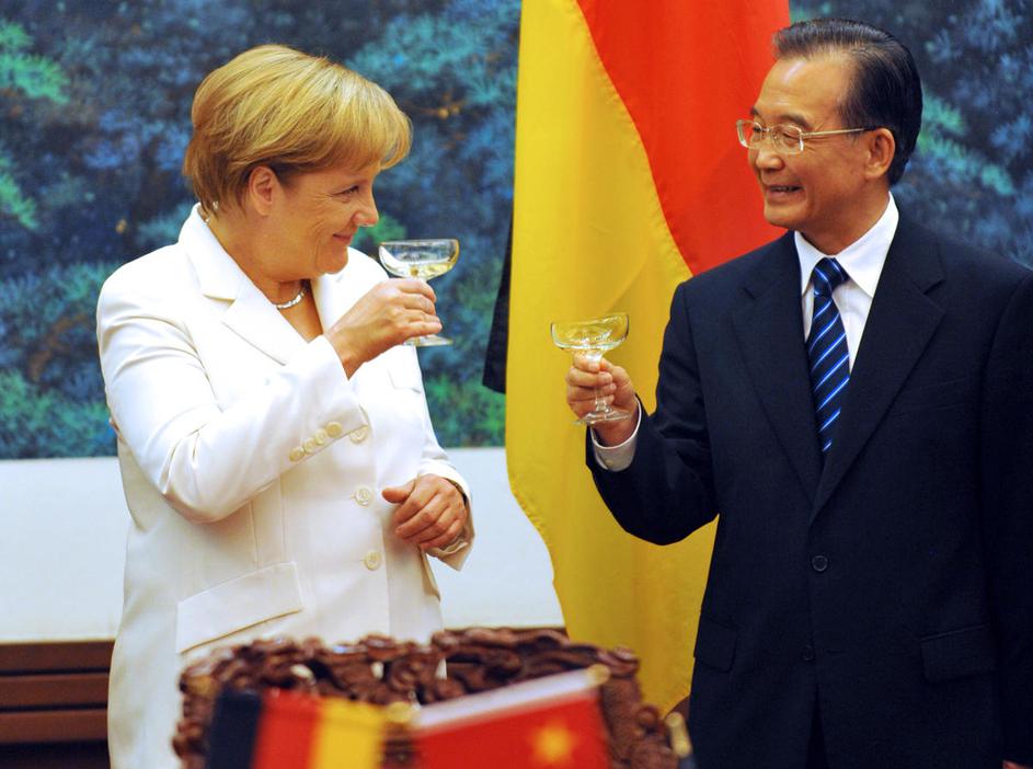 aNGELA MERKEL, KITAJSKA, OBISK, Wen Jiabao