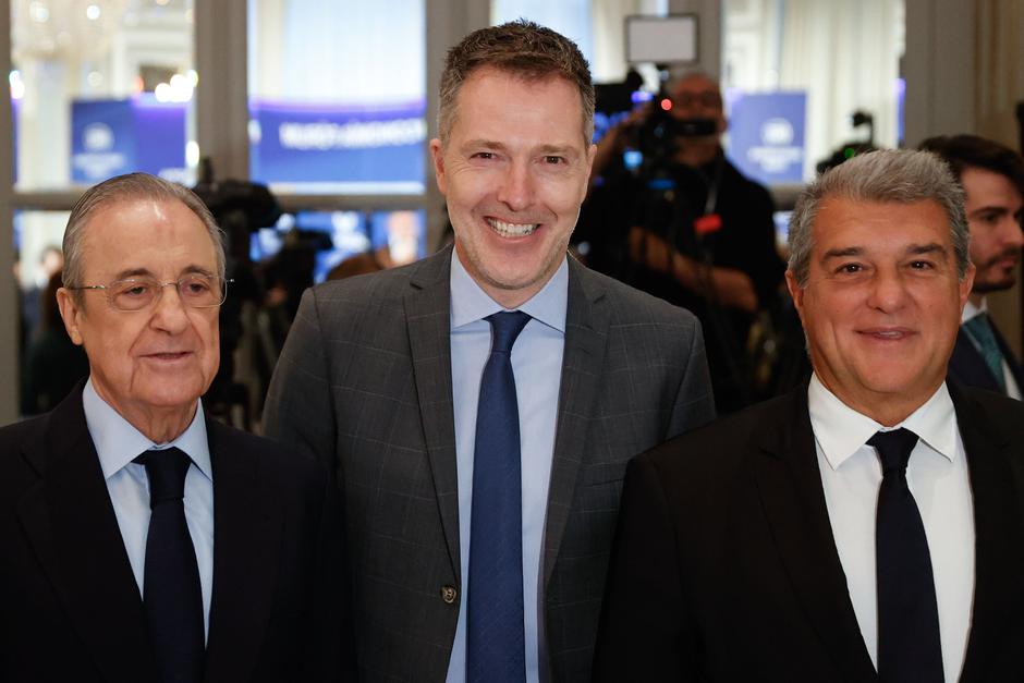 Florentino Perez,Bernd Reichardt Joan Laporta. | Avtor: Epa