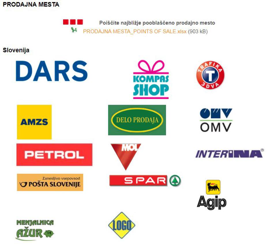 Prodajna mesta vinjet | Avtor: slika zaslona/Dars