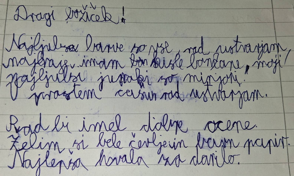 Pismo | Avtor: Pisma otrok