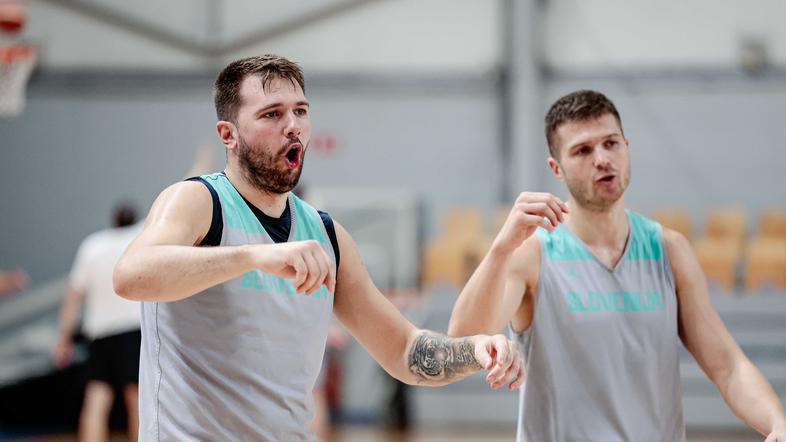 eurobasket 2025, trening slovenska košarkarska reprezentanca, luka dončić, luka dončić