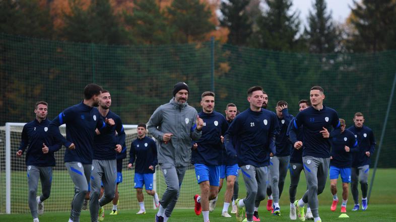 slovenska nogometna reprezentanca trening