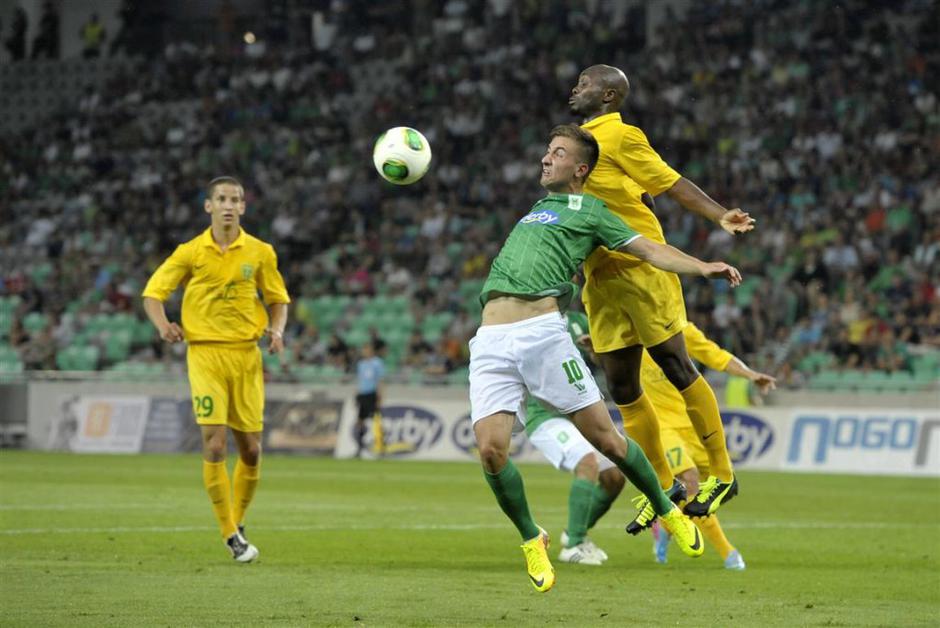 Olimpija Ljubljana Žilina Evropska liga kvalifikacije Šporar Akakpo | Avtor: Anže Petkovšek