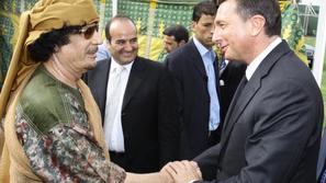 Moamer Gadafi in Borut Pahor.